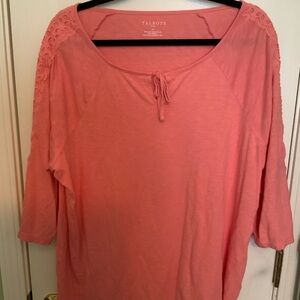 Talbots Coral Blouse with Elegant Design
